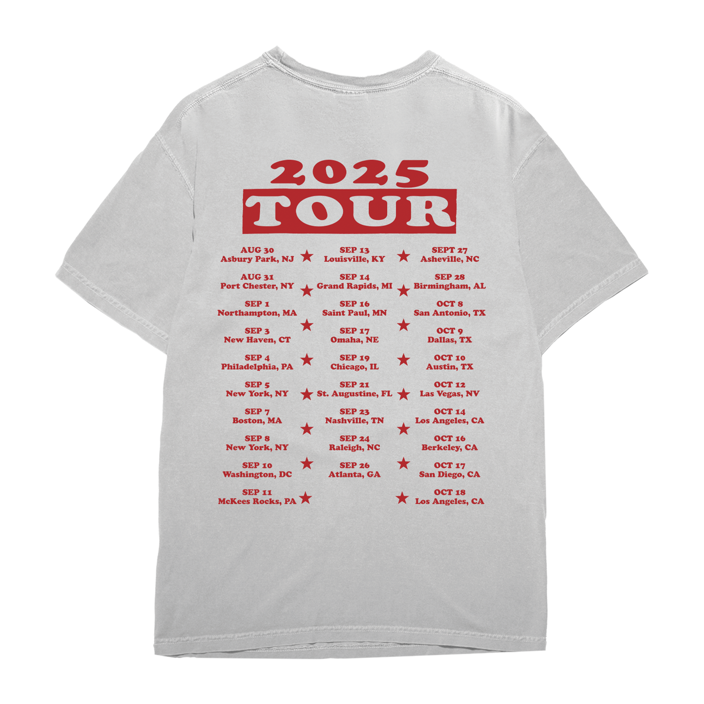 Photocopied Fall 2025 Tour T-Shirt